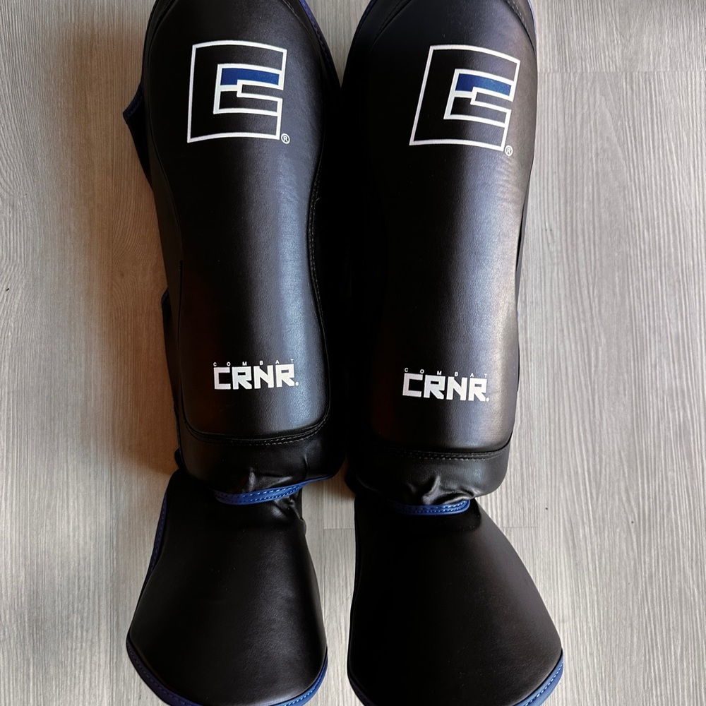 Combat Corner Shin Guards + Meister Hand Wraps Bundle New